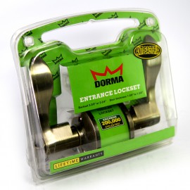 Dorma Entrance Cylindrical Lever Lockset DL3 Dahn Finishes US5 Standard Satin Brass